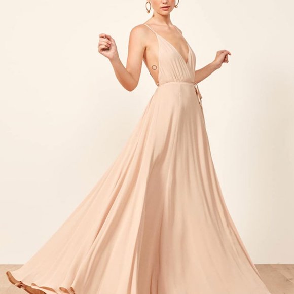 ✨ SALE✨ Reformation Callalily Dress - Champagne - Picture 3 of 8